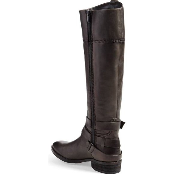 🆕 VINCE CAMUTO Pazell Tall Knee High Buckle Riding Boot Black 5 - Picture 2 of 10